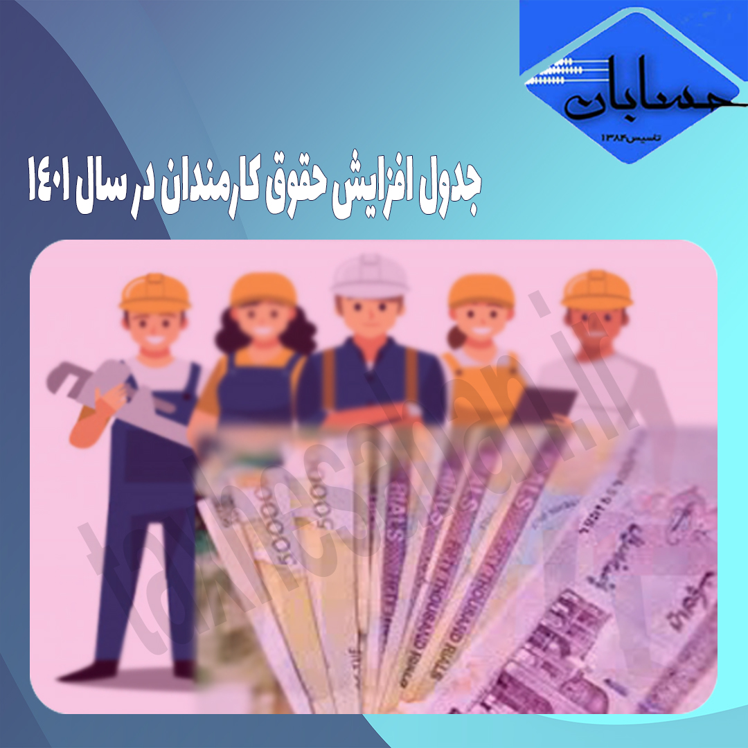 جدول افزایش حقوق کارمندان در سال ۱۴۰۱